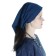 Mittelalter Kopftuch Laudamie in Blau Seitenansicht
