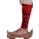 Mittelalter Wadenwickel Balder Set mit Fibeln in Feuerrot Frontansicht 2