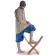Mittelalter Wadenwickel Balder Set mit Fibeln in Hanffarben Frontansicht 3