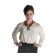 Mittelalter Bluse Swanwhit in Beige Frontansicht 3