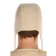 Mittelalter Haube Karamphi in Beige Rückansicht