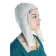 Mittelalter Haube Amurelle in Beige Seitenansicht