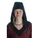 Mittelalter Haube Amurelle in Schwarz Frontansicht