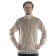 Freizeit Hemd Efnisien in Beige gestreift Frontansicht