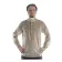 Freizeit Hemd Efnisien in Beige gestreift Frontansicht